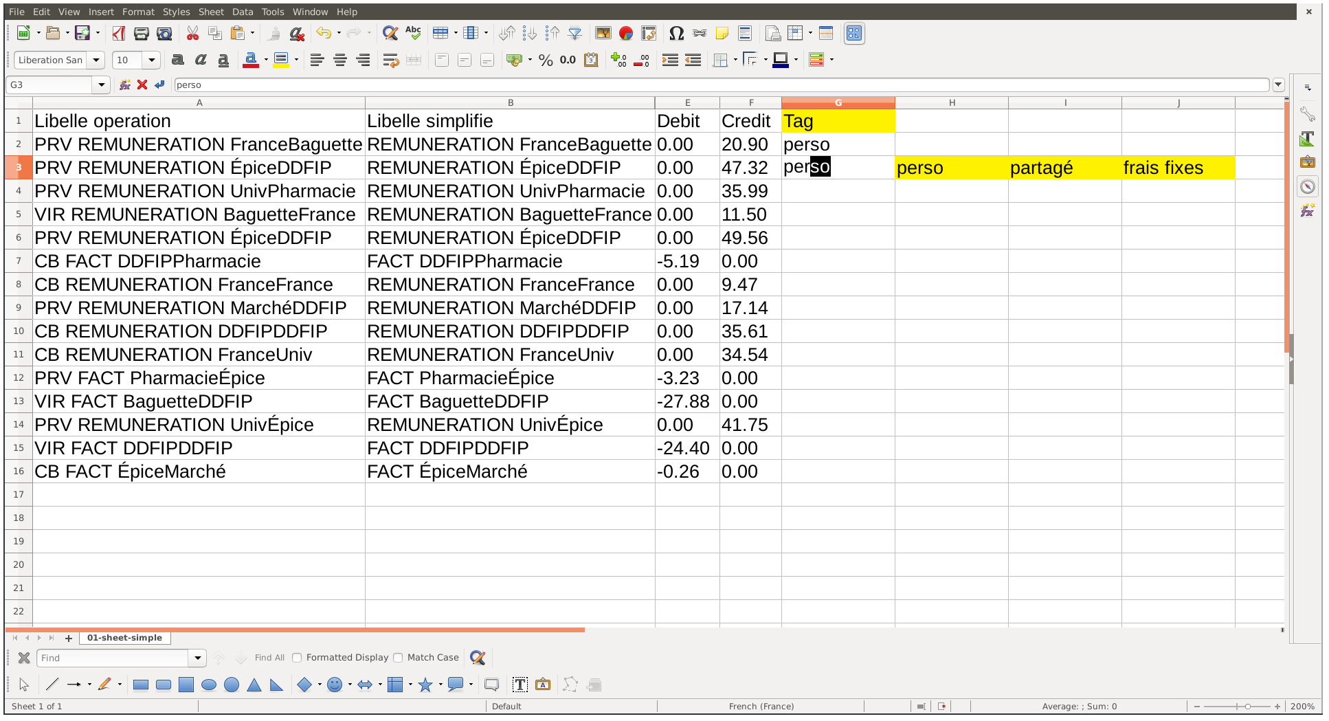 Remplissage avec complétion automatique